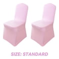 thumbnail image 2 of 4pcs Stretch Spandex Chair Cover Soft Chair Cover for Wedding Party Dining Banquet Event - Pink, 2 of 5