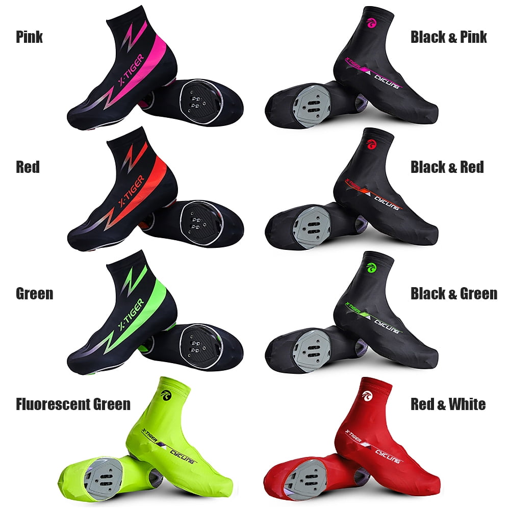 pink cycling shoe covers