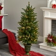 thumbnail image 6 of Nearly Natural Green 4' Pre-Lit Christmas Tree with Clear Lights in Urn, 6 of 7