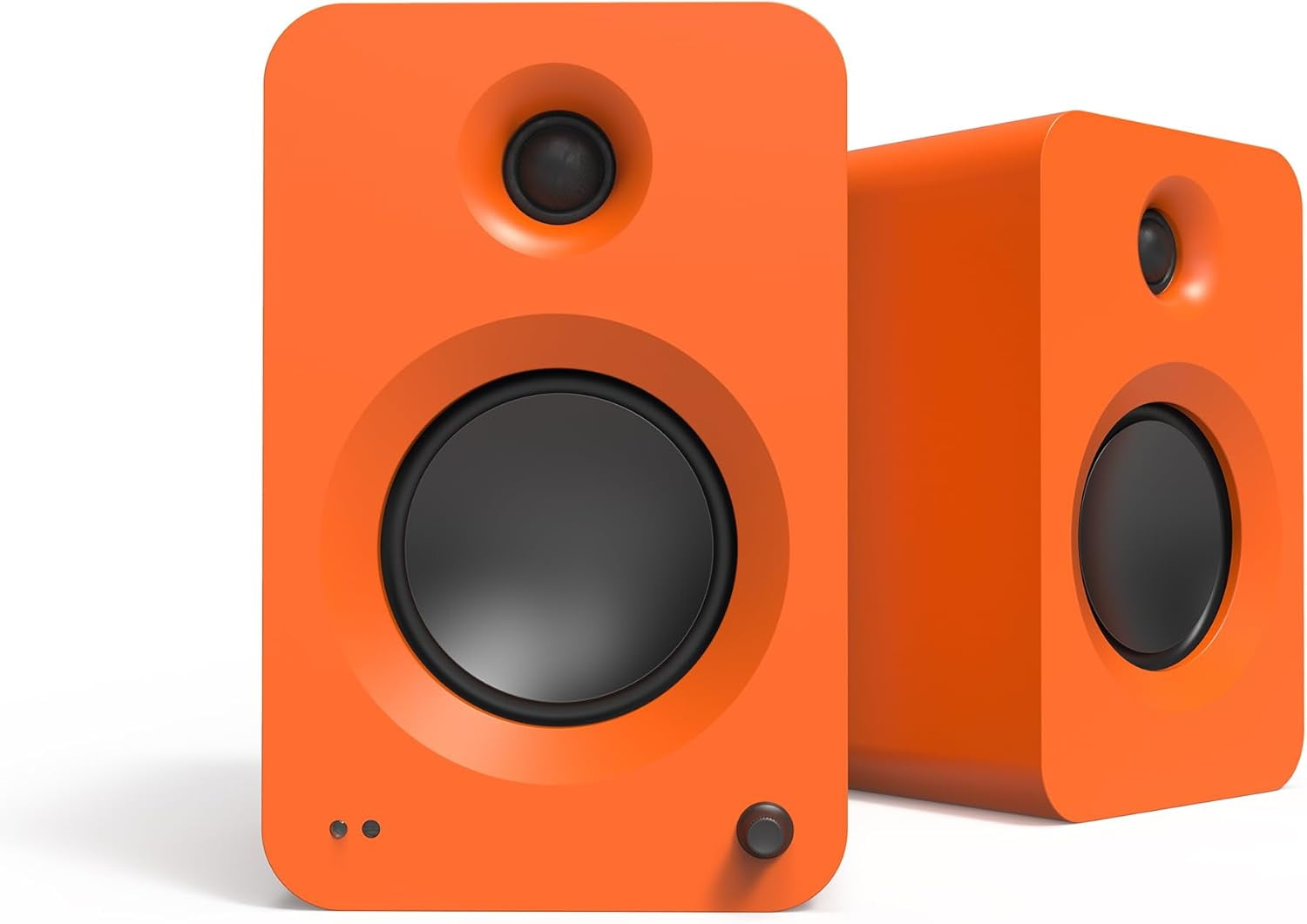 Kanto REN MO Bluetooth Powered Bookshelf Speakers - Matte Orange Pair with 5 Year Amber Protection Plan (2024)