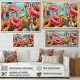 thumbnail image 4 of Designart "Dreams Of Vibrant Pink Poppy Fields" Poppy Floater Framed Wall Decor, 4 of 5