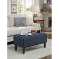 thumbnail image 1 of Convenience Concepts Designs4Comfort Pouf de Rangement en Brentwood en Tissu Bleu, 1 of 6