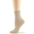 thumbnail image 5 of 7BIGSTARS KINGDOM Women's Ankle Seamless Bamboo Diabetic Quarter Socks, Non-Binding Extra Wide - 4 Pack Medium - Solid Extra Wide - Sock Size 9-11 Shoe Size 5-9 M Light Beige, 5 of 10