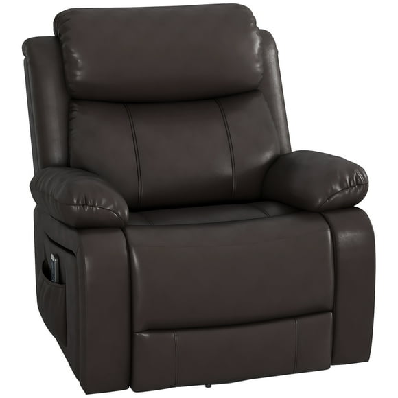 HOMCOM Manual Recliner Chair with Vibration Massage Points, Reclining Chair