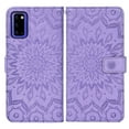 thumbnail image 4 of Compatible with Samsung Galaxy Note 20 5G Wallet Phone Case and Tempered Glass Screen Protector Flip Credit Card Holder Stand Mandala Flower Cell Cover for Note20 Notes 20s Twenty Not S20 Purple, 4 of 9