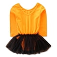 thumbnail image 2 of Infant Baby Girls Pumpkin Face Cotton Long Sleeve Romper with Tutu Skirt Halloween Costume (70/3-6 Months), 2 of 3