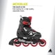 thumbnail image 2 of Rollerblade Microblade Patines en línea ajustables para fitness para niños, color negro/rojo, patines en línea de rendimiento para jóvenes y jóvenes, 2 of 6