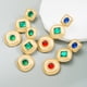 thumbnail image 5 of Jumpingount 2 uds pendientes estilo francés Vintage Retro encanto pendiente joyería accesorios para mujeres y niñas esposa hermana presente Ropa, zapatos y accesorios Miscelánea Verde Jumpingount AP017597-02, 5 of 6