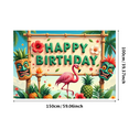 thumbnail image 5 of Yatrandify Tropical Design Birthday Banner Colorful Decoration Party Backdrop Floral Elements Flamingo Background for Birthday Celebration Kids Event Indoor Party, 5 of 7