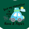 thumbnail image 4 of Inktastic Book My Reservation I'm Going to Nana and Papa's Boys or Girls Baby Bib, 4 of 4