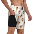 thumbnail image 2 of Kdxio Funny Corgi Print Men'S Swim Trunks With Compression Liner 7 Inch Inseam Quick Dry Swim Shorts, 2 of 7