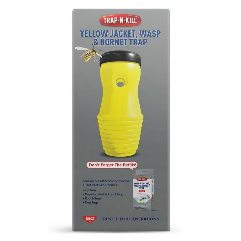 3 pack) Enoz Trap-N-Kill Outdoor Yellow Jacket, Hornet, and Wasp