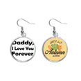 thumbnail image 1 of Te amo papá Festival quote Pendiente del lóbulo de la joyería del pendiente de la hoja del otoño Unbranded M, 1 of 3