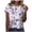 White, variant on Womens Basic Tees Polyester Cotton Crewneck T-Shirts Floral Print Short Sleeve Casual Summer Tops (XL, Purple 02)