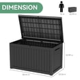 thumbnail image 5 of fazzn 230 Gallon Resin Deck Box Waterproof Outdoor Storage Box for Patio Furniture Pool Accessories Indoor Storage for Cushion Garden Tools (Black), 5 of 5