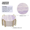thumbnail image 2 of Bebida Portavasos con Soporte, 6uds 4 - Corcho Base Posavasos para Bebidas, Arenisca Estilo para Tipos de Tazas, Hogar Decoración, Madera Mesa (Púrpura), 2 of 6