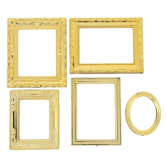 1:12 Mirror Frame European Vintage Miniature Picture Frame for Accessories