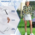 thumbnail image 5 of Uorisanigo Black Cat Flower Women's Golf Shirt Size S Casual Breathable Hiking Running Workout Tops Relaxed Long Sleeve Quarter Zip Pullover for Women, 5 of 7