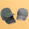 thumbnail image 2 of 2 Pack Washed Plain Baseball Cap, Retro Adjustable Dad Hats Gift for Men/Women,Unstructured/Cotton(Gray), 2 of 4