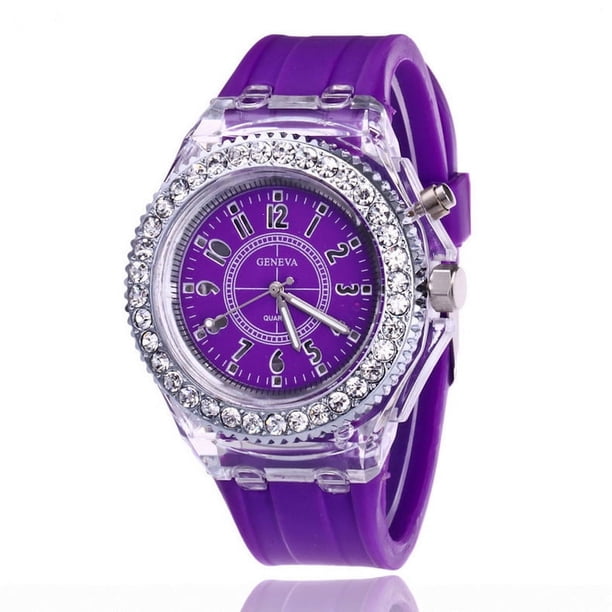 Reloj luminoso LED colorido de moda para hombres y mujeres, reloj de estudiante personalizado Water Brick, reloj de cuarzo electrónico para estudiantes