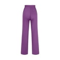 thumbnail image 4 of Kmdttou Womens Summer Fashion Solid Casual Elastic Waist Long Wide Leg Pants on Clearance!, 4 of 5