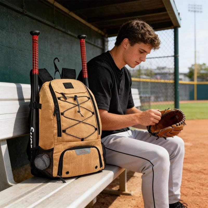 CEORPER Durable Polyester Baseball Backpack Designed For Long Term Use