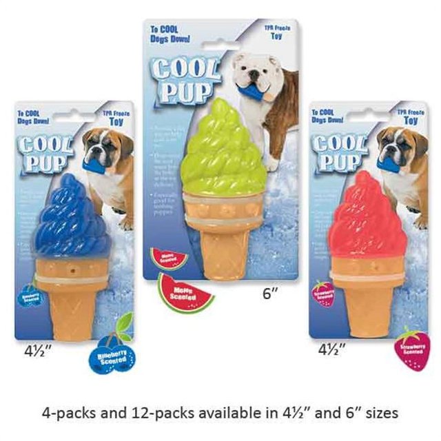 Cool Pup ZA9109 02 75 Ice Cream Cone Toy, Pink - Large