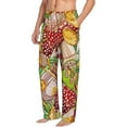 thumbnail image 2 of Bingfone Bright Mushrooms Mens All Over Print Sleep Pajama Pants-Large, 2 of 9