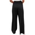thumbnail image 4 of Xuanfei Women Wide Leg Linen Pants High Waist Palazzo Pants with Pockets, 4 of 5