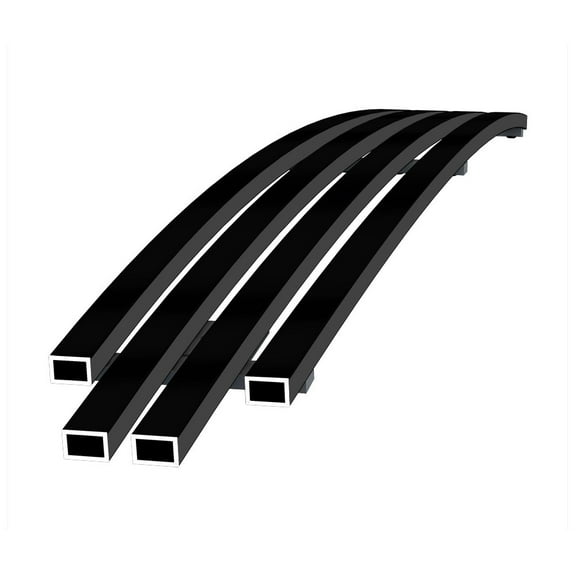 APS Compatible with Ford Mustang 1999-2004 GT V8 Hood Scoop Black Billet Front Grill Grille Insert F66020H