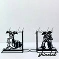 thumbnail image 2 of Shinelab English Greyhound Dog Metal Bookends Custom Pet Name Bookend Gift, Animal Desk Bookshelf Decor 6755, 2 of 3