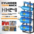 thumbnail image 4 of Support de Cylindre en Acier Robuste pour Réservoirs de Gaz Réfrigérant, Stockage Sécurisé pour 1x50 lbs & 2x30 lbs Ou 3x30 lbs, Organisateur Résistant à la Rouille et Peu Encombrant pour Atelier de Garage Automobile, 15x12x48 Pouces, Noir, 4 of 6