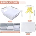 thumbnail image 2 of Cardboard Gift Basket Kit with Plastic Basket Bags and Pull Bows White 25.2x18.3x8.15cm, 2 of 6