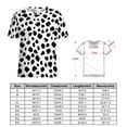 thumbnail image 3 of Dalmatian T Shirt O Neck Black Spots Print Oversize T Shirts Short-Sleeve Street Style Tees Female Sexy Elegant Custom T, 3 of 5