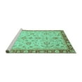 thumbnail image 2 of Ahgly Company Machine Washable Indoor Rectangle Oriental Turquoise Blue Traditional Area Rugs, 5' x 7', 2 of 4