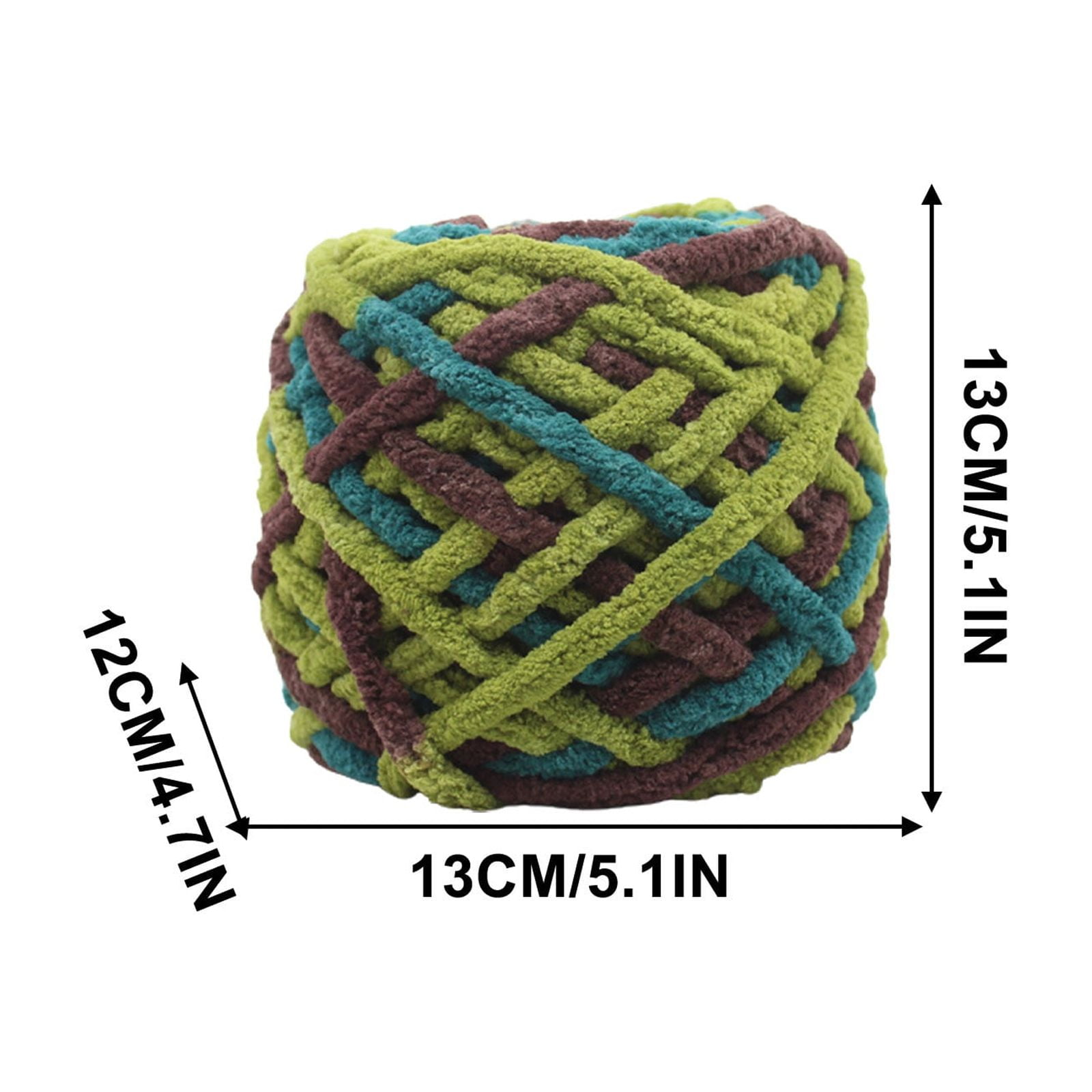 Cagogo 8Pcs Thick Ice Bar Yarn, Hand-Woven Crochet Yarn for Sweaters and Scarves, DIY Handcrafted Segment Dyed Doll Yarn, Chunky Knitting Yarn for Beginners, Premium Acrylic Craft Yarn Bulk
