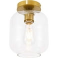 thumbnail image 7 of Collier 1 light Brass and Clear glass Flush mount, 7 of 7