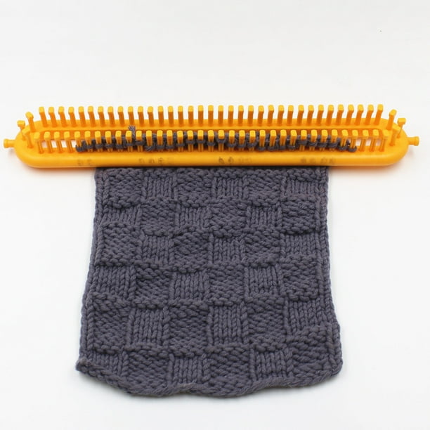 2 uds Kit de telar de bufanda para niños, telares de tabla de tejer rectangulares con aguja de ganchillo artesanal DIY y aguja de plástico, fácil de seguir