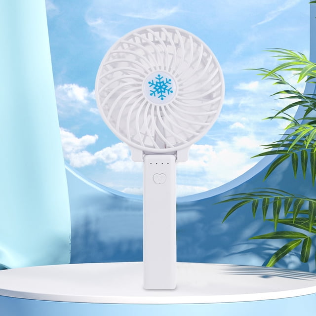 Ventilador Pequeño De Mano Ventilador de mano plegable Ventilador de refrigeración de verano con carga USB para acampar Senderismo (Blanco) Wdftyju Libre de BPA