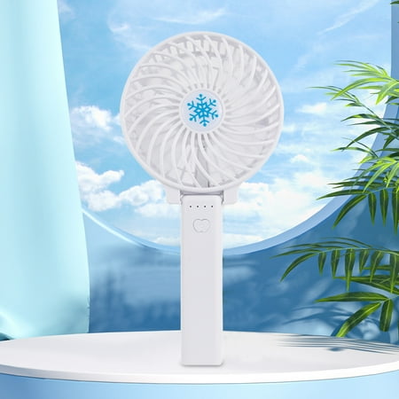 

YUANHUILI Portable Handheld Mini Personal Fan 180° Foldable Small Hand Fan USB Powered for Home Office Outdoor Hiking Travel (White)