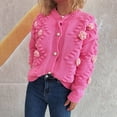 thumbnail image 4 of Kaondbfi Cardigan for Women, Embroidered Cardigan with Embroidered Detail 3D Flower Cardigan Flower Button Up Long Sleeve Cardigan Womens Winter Coat, 4 of 9