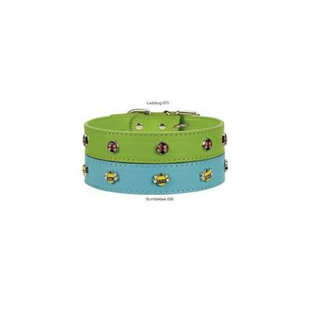 Zack & Zoey US6027 15 07 Flutter Bugs Charm Collar 14-18 In Lady Bug