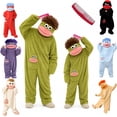 thumbnail image 6 of Funny Big Mouth Monster Adult Onesie with Large Comb Prop, Silly Puppet Cosplay One Piece Pajamas, Oversized Fleece Sleepwear for Parent & Little One, 6 of 6
