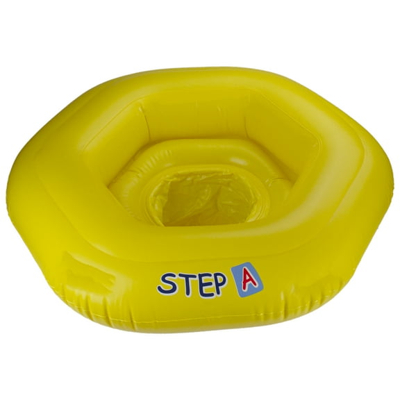 Pool Central 26" Hexagon Inflatable 1-Person Swimming Pool Baby Seat Float - Yellow