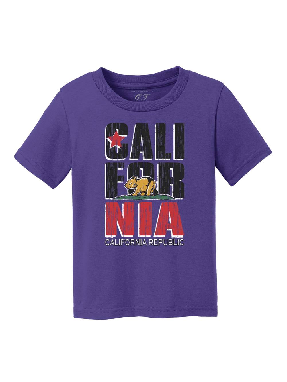 T-Shirt à Manches Courtes pour Enfants California Republic Bear Cub - Violet - L