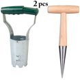 thumbnail image 2 of Coofit 2PCS Manual Transplanting Shovel Set Creative Stainless Steel Dibber Garden Tool, 2 of 10