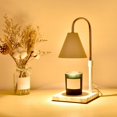 thumbnail image 3 of Lámpara de cera de fusión regulable, calentador de velas, quemador de aceite, difusor, portavelas, luz nocturna para iluminación de cabecera, yoga, SPA, decoración de hotel blanco Gloria Lámpara calentadora de velas, 3 of 9