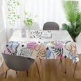 thumbnail image 6 of Coolnut Easter Bunny Eggs Tablecloth, Waterproof Washable Polyester Square Table Cover, Durable Tablecloth for Kitchen Dining Table Party Decor, 60"X 90", 6 of 7