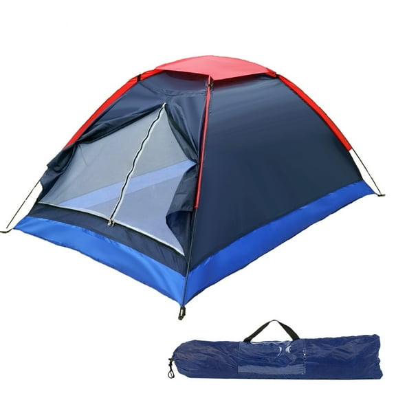 2 Person Camping Tent for Easy Set-Up Lightweight Garden Sun Shield Outdoor Hiking Navy Blue