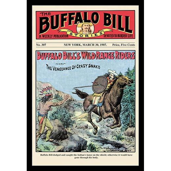 The Buffalo Bill Stories: Buffalo Bill's Wild Range Riders- Fine Art Canvas Print (20" x 30")